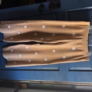Tan Polka Dot Knit pant